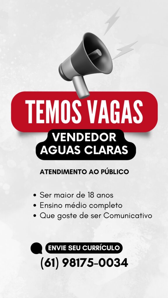 Vaga de emprego para Atendente